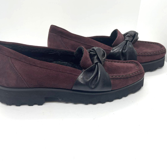 Ron White Rita Knot Platform Loafer Weatherproof Cashmere Suede Shoes size 5.5 - Picture 4 of 8